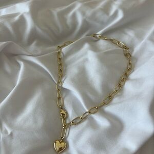 Gold Heart Pendant Necklace